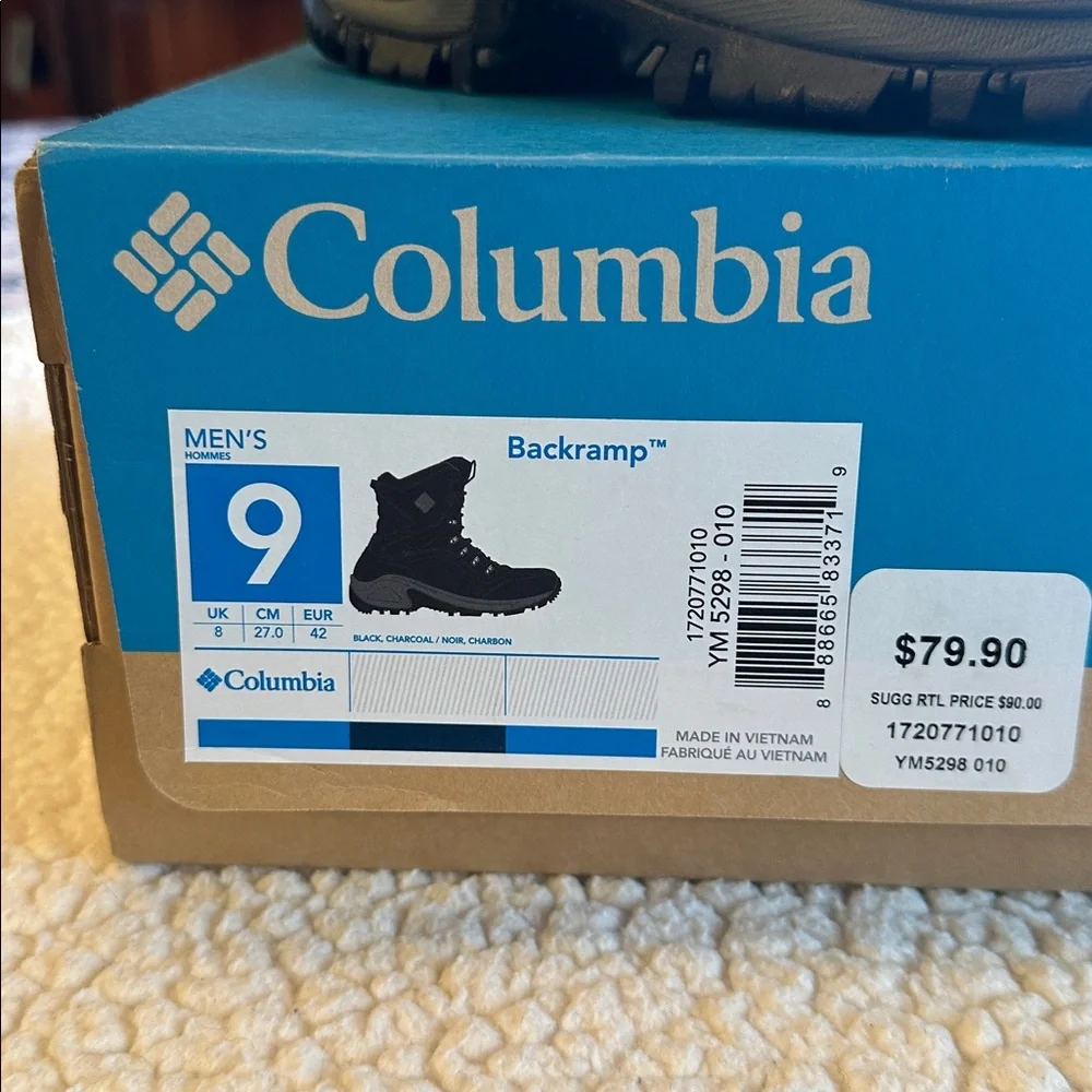 Men’s Columbia Backramp Waterproof Techlite Snow Boots Sz 9